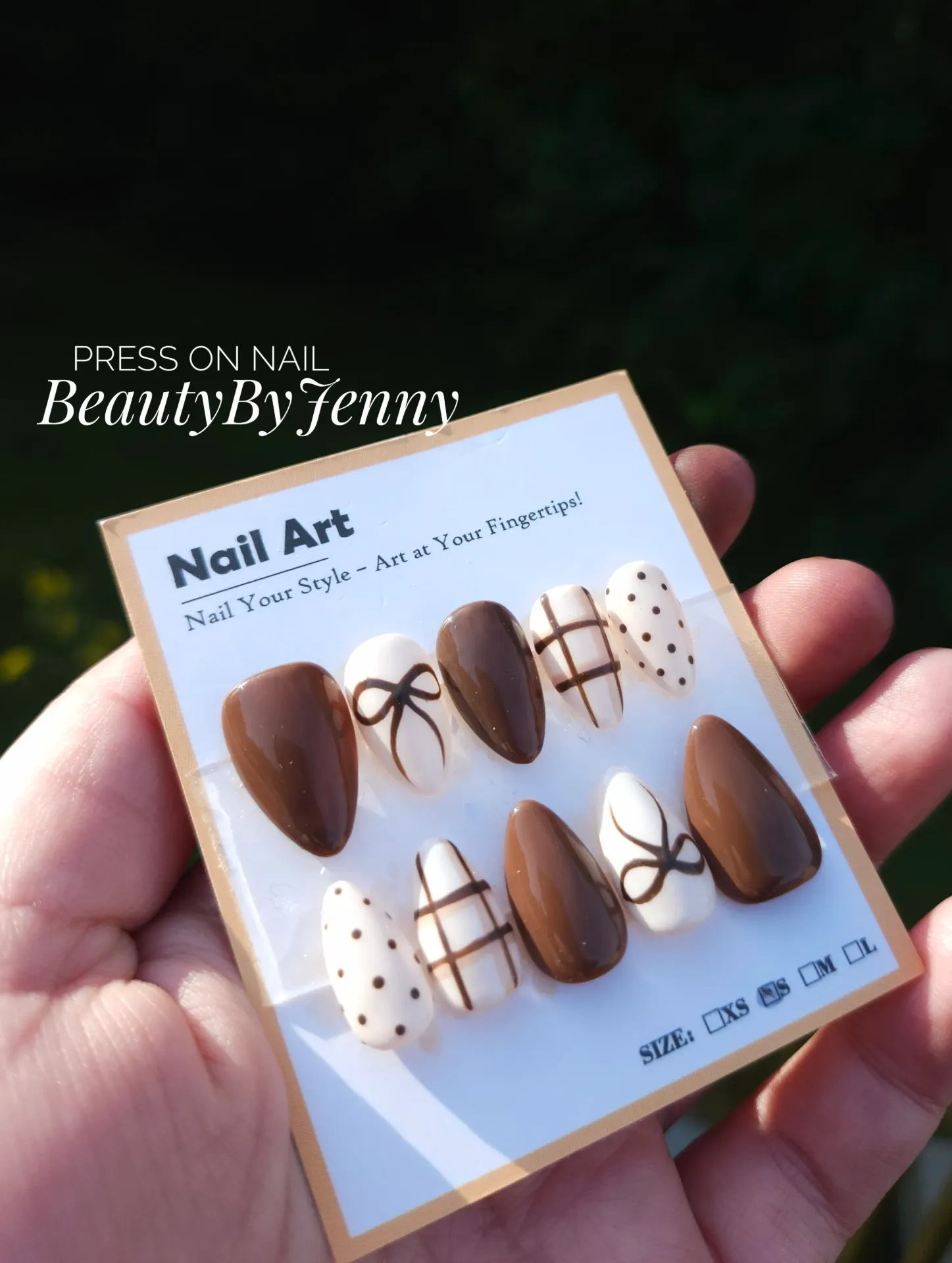 Press-on « Chocolat & Crème »
